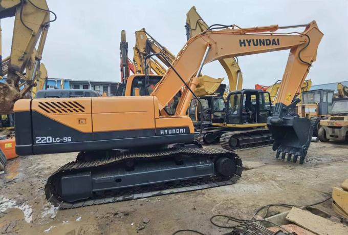 Excavatrice d'occasion manufacturée de chenille de R220-9s Used Backhoe Excavator Hyundai en vente